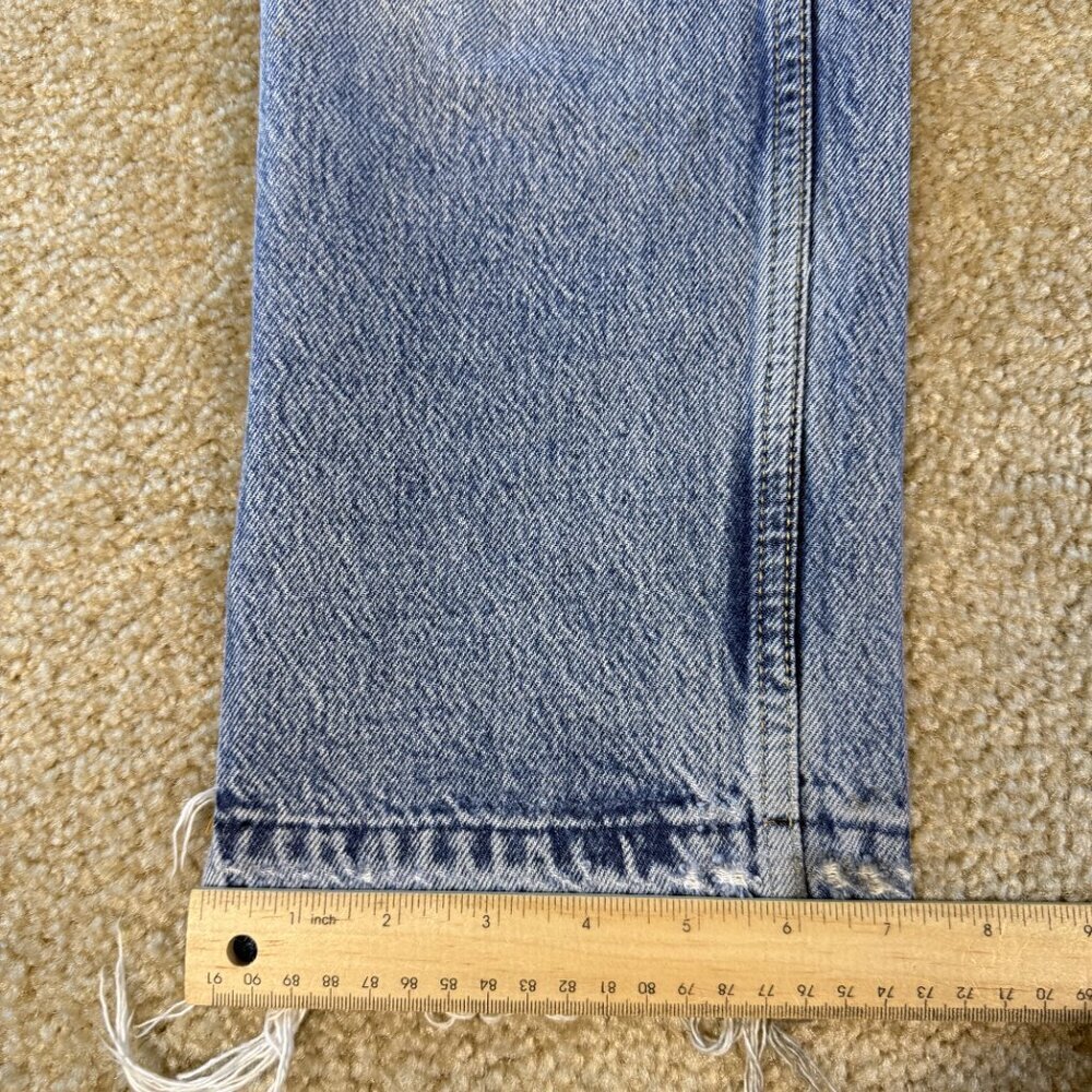 We The Free People Jeans Womens Size 25 Straight Crop Split Hem Distressed F670 - Picture 15 of 16
